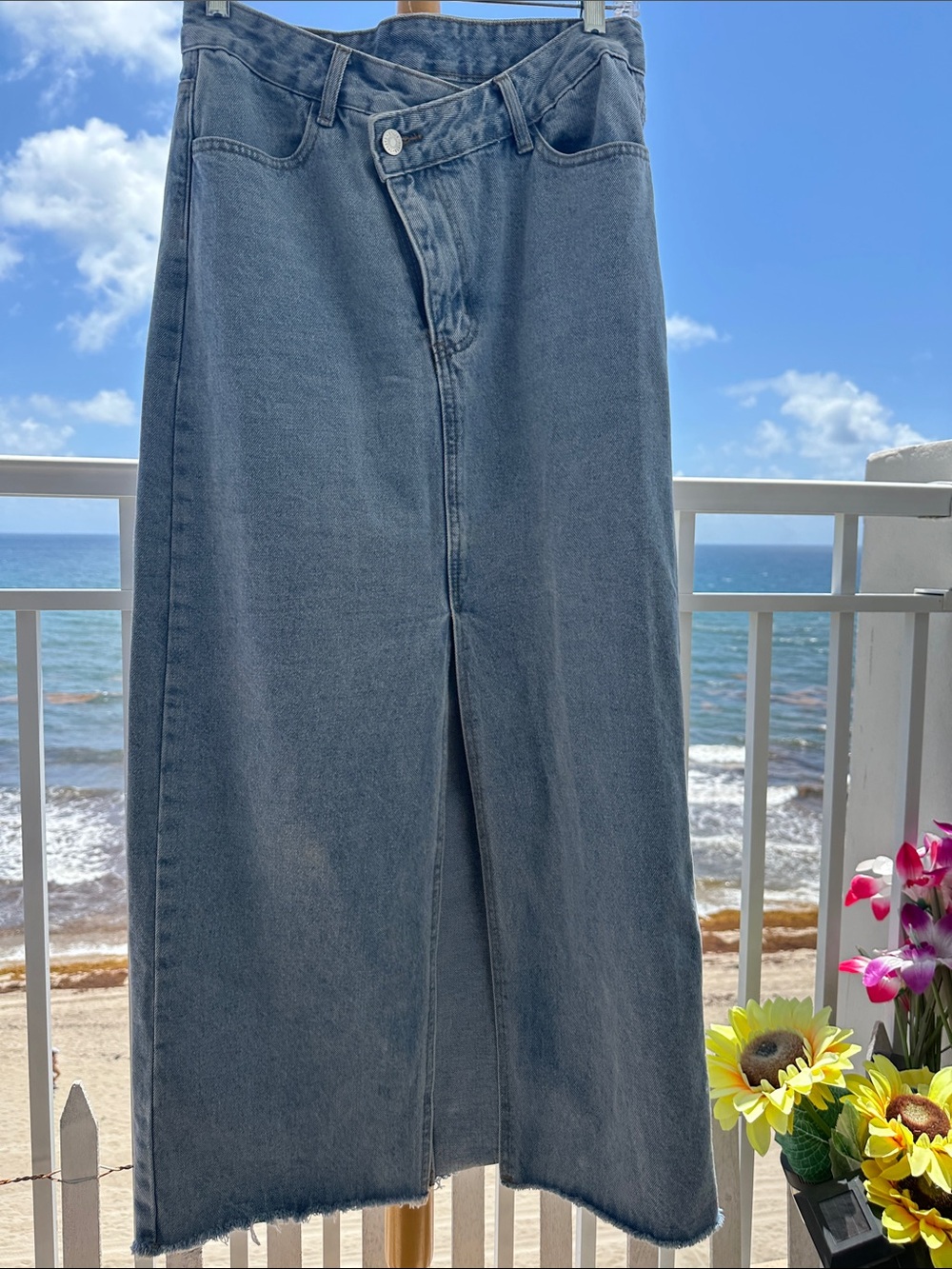 Blue Denim Jean maxi skirt - Picture 4 of 6
